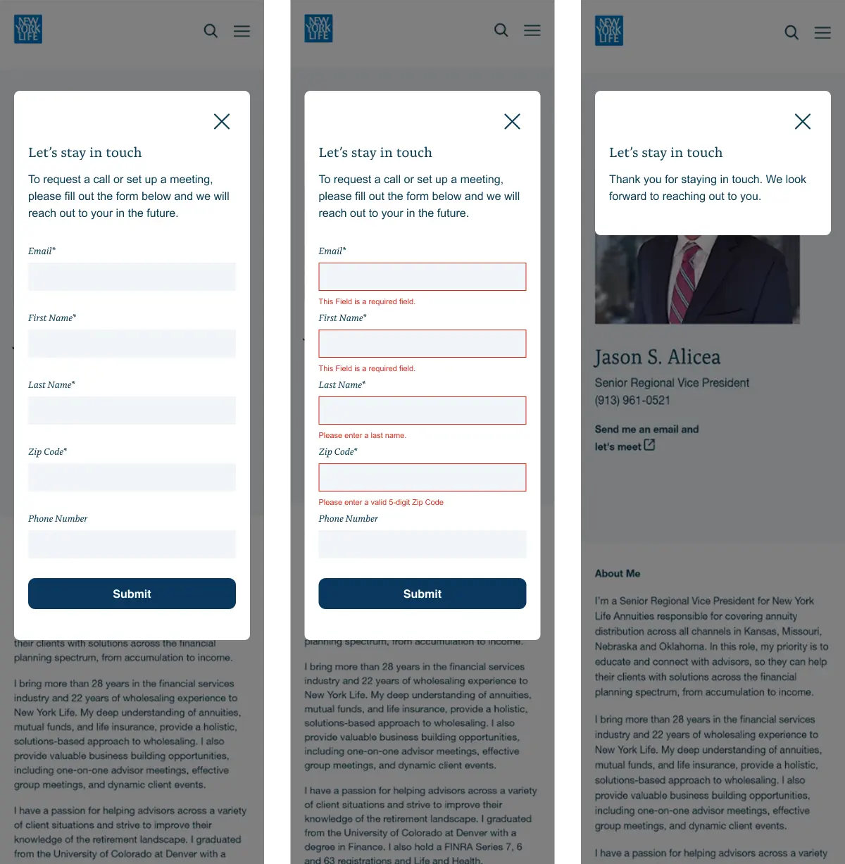 Form flows on mobile
