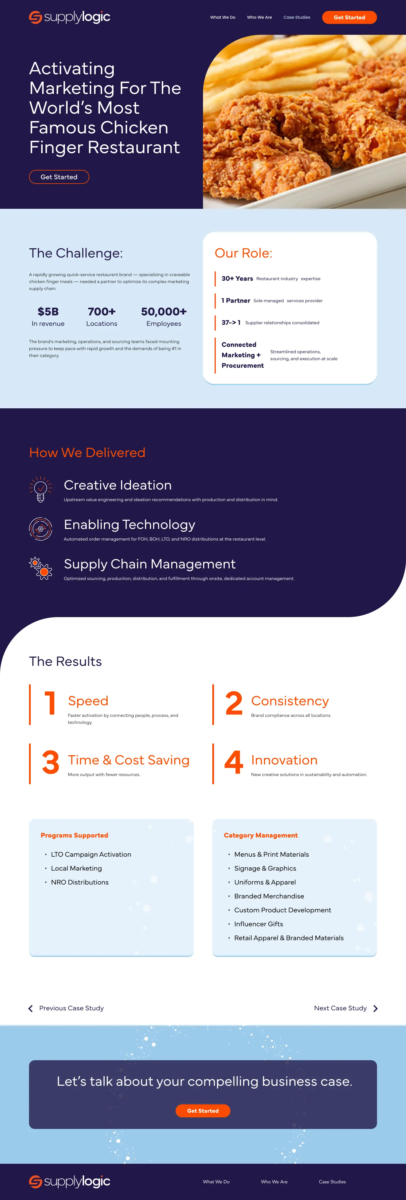 Sample Case Study page
